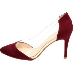 Bordowe szpilki, buty damskie SABATINA 096-10. Czerwone szpilki Sabatina, bez wzorów, na wysokim obcasie, na szpilce, bez zapięcia. W wyprzedaży za 79,00 zł.