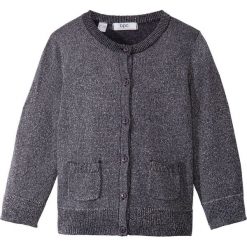 Sweter rozpinany z połyskiem bonprix antracytowy melanż brokatowy. Szare swetry dziewczęce marki bonprix. Za 29,99 zł.