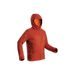 Kurtka Softshell trekkingowa - TREK 900 WINDWARM męska. Pomarańczowe kurtki męskie FORCLAZ, xl, bez wzorów, z elastanu, bez kaptura, trekkingowe. Za 299,99 zł.