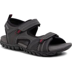 Sandały GEOX - U Sand. Mito B U02Q2B 0BC50 C9999 Black. Czarne klapki męskie Geox, bez wzorów, ze skóry ekologicznej. W wyprzedaży za 249,00 zł.
