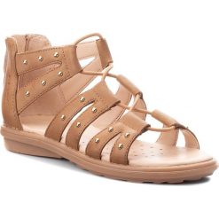 Sandały GEOX - J Sandal Milk C J82D1C 000CL C5102 S Caramel. Pomarańczowe sandały dziewczęce Geox, ze skóry ekologicznej, bez zapięcia. W wyprzedaży za 189,00 zł.