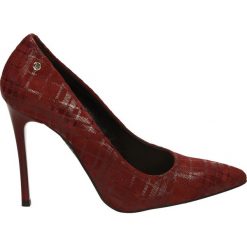 Czółenka - 5043 853 BORD. Brązowe buty ślubne damskie Venezia, ze skóry. Za 179,00 zł.