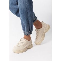 Beżowe Sneakersy Glenda. Brązowe sneakersy damskie Born2be, z jeansu. Za 99,99 zł.