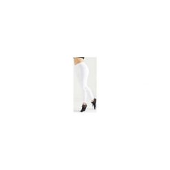 Legginsy fitness kardio 120 damskie. Białe legginsy sportowe damskie DOMYOS, s, bez wzorów, z elastanu, na fitness i siłownię. Za 64,99 zł.