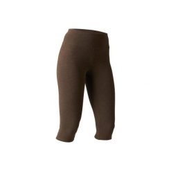 Rybaczki slim Gym & Pilates 520 damskie. Brązowe rybaczki damskie DOMYOS, s, bez wzorów, z elastanu. W wyprzedaży za 24,99 zł.