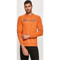 Only & Sons - Bluza. Szare bluzy męskie Only & Sons, s, z nadrukiem, z bawełny, z okrągłym kołnierzem, bez rękawów, bez kaptura. Za 129,90 zł.
