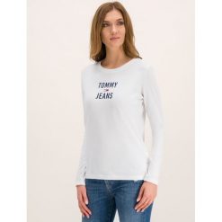 Bluzka Tommy Jeans Tjw Square DW0DW07159. Białe bluzki damskie Tommy Jeans, xs, bez wzorów, z bawełny, bez kołnierzyka, bez rękawów. W wyprzedaży za 149,00 zł.