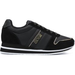 Versace Jeans Couture Tenisówki Czarny. Czarne trampki i tenisówki damskie Versace Jeans Couture, bez wzorów, z jeansu, bez zapięcia. Za 566,95 zł.