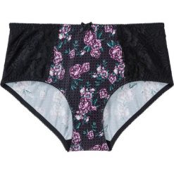 Figi wyszczuplające bonprix czarny z nadrukiem. Czarne figi damskie marki bonprix, z nadrukiem, z koronki. Za 34,99 zł.