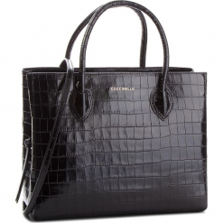 Torebka COCCINELLE - CG6 Farisa Croco E1 CG6 18 01 01 Noir 001. Czarne torebki klasyczne damskie marki Coccinelle, ze skóry. Za 1999,90 zł.