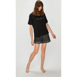 Dkny - Piżama + opaska na oczy do spania. Czarne piżamy damskie DKNY, s, bez wzorów, z elastanu, bez rękawów. W wyprzedaży za 199,90 zł.