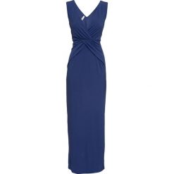 Sukienka maxi bonprix kobaltowy. Niebieskie sukienki damskie bonprix, bez wzorów, bez kołnierzyka, bez rękawów, maxi. Za 109,99 zł.