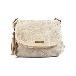 Torebki klasyczne damskie: Skórzana torebka w kolorze beżowym – (S)23 x (W)29 x (G)13 cm