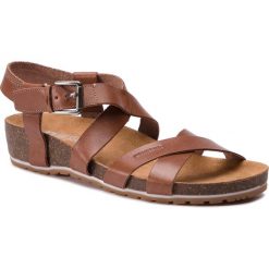 Sandały BIG STAR - DD274A011 Brown. Pomarańczowe klapki damskie marki BIG STAR, bez wzorów, ze skóry, bez obcasa. Za 169,00 zł.