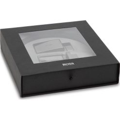 Pasek Męski BOSS - Gion-Ch 50424643 004. Czarne paski męskie Boss, w paski, ze skóry. Za 549,00 zł.