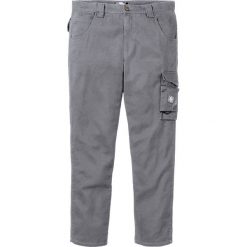 Spodnie twillowe bojówki Regular Fit bonprix dymny szary. Szare spodnie męskie bonprix, m, bez wzorów. Za 129,99 zł.