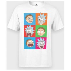 Koszulka męska Emocje Rick and Morty. Koszulki męskie MegaKoszulki, m, bez wzorów, z bawełny, z podwójnym kołnierzykiem, bez rękawów. Za 49,90 zł.