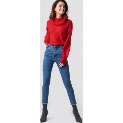 NA-KD Jeansy z wysokim stanem - Blue. Niebieskie spodnie z wysokim stanem marki NA-KD, z jeansu. Za 161,95 zł.
