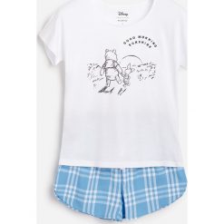 Piżama Kubuś Puchatek - Biały. Białe piżamy damskie Reserved, xl, z motywem z bajki, bez rękawów. Za 59,99 zł.