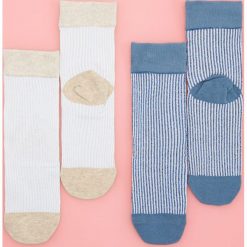 Skarpetki 2 pack - Turkusowy. Niebieskie skarpetki damskie Reserved. W wyprzedaży za 9,99 zł.