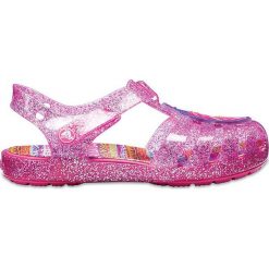 Crocs Isabella Novelty Vibrant Pink 205038-6JU. Różowe sandały dziewczęce Crocs, bez zapięcia. W wyprzedaży za 99,99 zł.