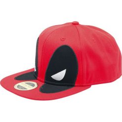 Deadpool Big Face Czapka Snapback czarny/czerwony. Czarne czapki damskie marki Deadpool, z aplikacjami, z tworzywa sztucznego. Za 62,90 zł.