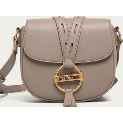 Love Moschino - Torebka. Szare listonoszki damskie Love Moschino, w paski, ze skóry ekologicznej, na ramię, małe, bez dodatków. Za 799,90 zł.