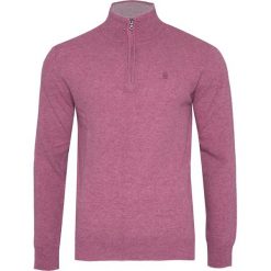 Sweter CONTE OF FLORENCE SIN 16. Różowe swetry męskie Conte of Florence, na jesień, m, z aplikacjami, z wełny, klasyczne, ze stójką, bez kaptura. W wyprzedaży za 256,00 zł.