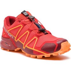 Buty SALOMON - Speedcross 4 404657 27 V0 High Risk Red/Red Dahlia/Tangelo. Czerwone buty męskie do biegania marki Salomon, z tkaniny, na sznurówki, salomon speedcross. W wyprzedaży za 379,00 zł.