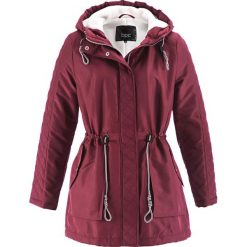 Kurtka parka z podszewką z polaru bonprix czerwony klonowy. Czerwone bomberki damskie bonprix, z polaru. Za 169,99 zł.
