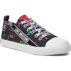 Trampki LOVE MOSCHINO - JA15013G07JK0000 Nero. Czarne półbuty damskie Love Moschino, na co dzień, bez wzorów, z gumy, bez obcasa, bez zapięcia. Za 719,00 zł.