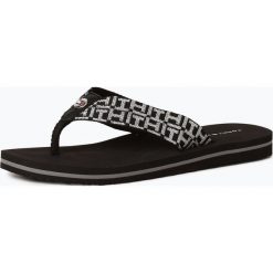 Tommy Hilfiger - Damskie japonki z dodatkiem skóry, czarny. Niebieskie japonki damskie marki Toms, z jeansu. Za 139,95 zł.