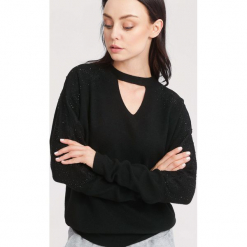 Czarny Sweter Immortal. Czarne swetry klasyczne damskie marki other, na jesień, l. Za 79,99 zł.