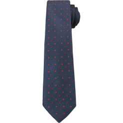 Granatowy Elegancki Krawat Męski -ALTIES- 6 cm, w Czerwone Kropki KRALTS0268. Czerwone krawaty męskie Alties, bez wzorów, z tkaniny, eleganckie. Za 39,00 zł.