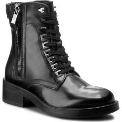 Botki GUESS - Zita FLZIT4 LEA10 BLACK. Czarne botki damskie na obcasie marki Guess, z materiału. W wyprzedaży za 449,00 zł.