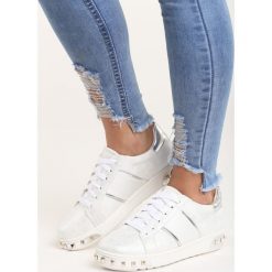Białe Buty Sportowe Capricorn. Białe buty sportowe damskie marki Born2be, z materiału. Za 79,99 zł.