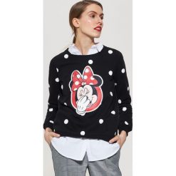 Bluzy rozpinane damskie: Bluza z nadrukiem minnie mouse – Czarny