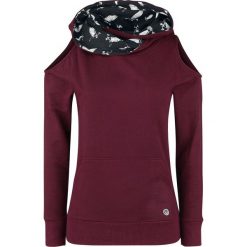 Bluzy damskie: RED by EMP I'm Broken Bluza z kapturem damska bordowy