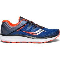 Buty Saucony Guide ISO M Szaro-Niebieskie. Szare buty sportowe męskie Saucony, z gumy, bez zapięcia, do biegania. Za 349,99 zł.