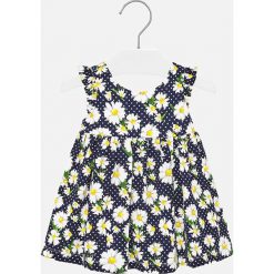 Mayoral - Sukienka dziecięca 74-98 cm. Niebieskie sukienki dziewczęce Mayoral, w kwiaty, z elastanu, bez rękawów, mini, rozkloszowane. Za 92,90 zł.