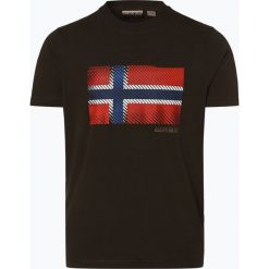Napapijri - T-shirt męski, zielony. Zielone t-shirty męskie Napapijri, m, z nadrukiem, z bawełny, bez kołnierzyka. Za 129,95 zł.