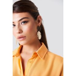 Kolczyki damskie: NA-KD Accessories Kolczyki liście Monstera - Gold