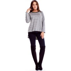 Bluza z kokardami na plecach szary. Szare bluzy damskie N/A, bez wzorów, z elastanu, bez rękawów, bez kaptura. Za 142,22 zł.