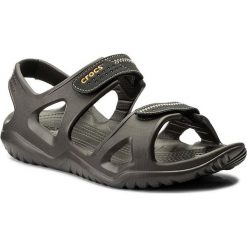 Sandały CROCS - Swiftwater River Sandal M 203965 Espresso/Black. Pomarańczowe klapki męskie Crocs, bez wzorów, z tworzywa sztucznego. Za 179,00 zł.
