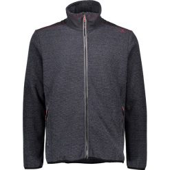 Kurtka polarowa w kolorze antracytowym. Szare bluzy męskie s, z dzianiny. W wyprzedaży za 129,95 zł.