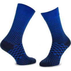 Skarpety Wysokie Męskie DOTS SOCKS - DTS-SX-081-X Granatowy. Niebieskie skarpetki męskie Dots Socks, bez wzorów, z elastanu. Za 19,90 zł.