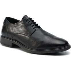 Półbuty GEOX - U Terence B U927HB 0001J C9999 Black. Czarne buty wizytowe męskie Geox, ze skóry, bez zapięcia. W wyprzedaży za 309,00 zł.