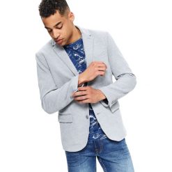 Marynarka męska z guzikiem. Szare marynarki męskie Top Secret, m, bez wzorów, z jeansu, eleganckie. Za 229,99 zł.