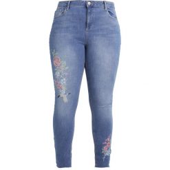 Boyfriendy damskie: Dorothy Perkins Curve EMBROIDERED Jeans Skinny Fit mid wash