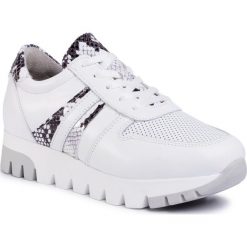 Sneakersy TAMARIS - 1-23749-24 Wht Lea./Snake 195. Białe półbuty damskie Tamaris, z materiału. Za 319,00 zł.